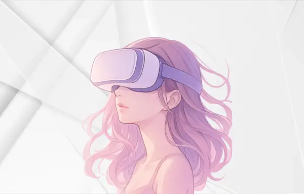 よしくみゆきねがVRゴーグルをつけている画像